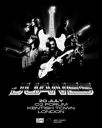 JUANES at O2 Forum on 20 July 2026 gig poster