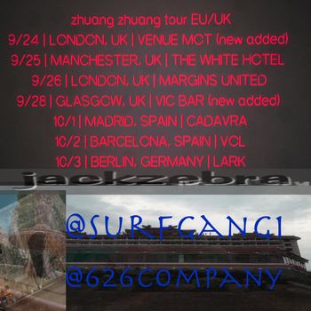 zhuang zhuang tour EU/UK zhuang zhuang at CADAVRA on 1 October 2026 gig poster