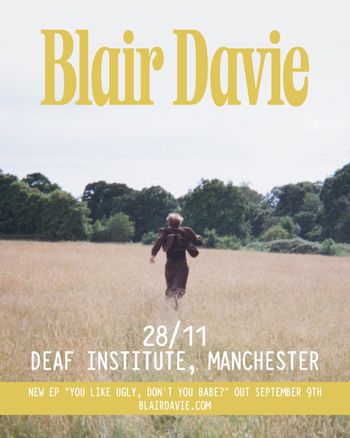 Blair Davie at Deaf Institute on 28 November 2026 gig poster