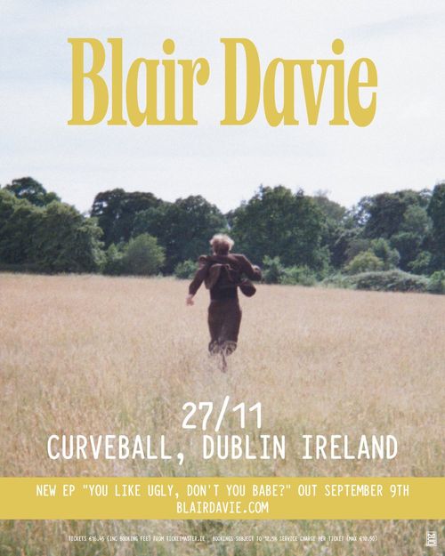 Blair Davie at Curveball on 27 November 2026 gig poster