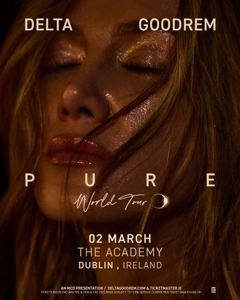 DELTA GOODREM - PURE World Tour Delta Goodrem at The Academy on 2 March 2024 gig poster