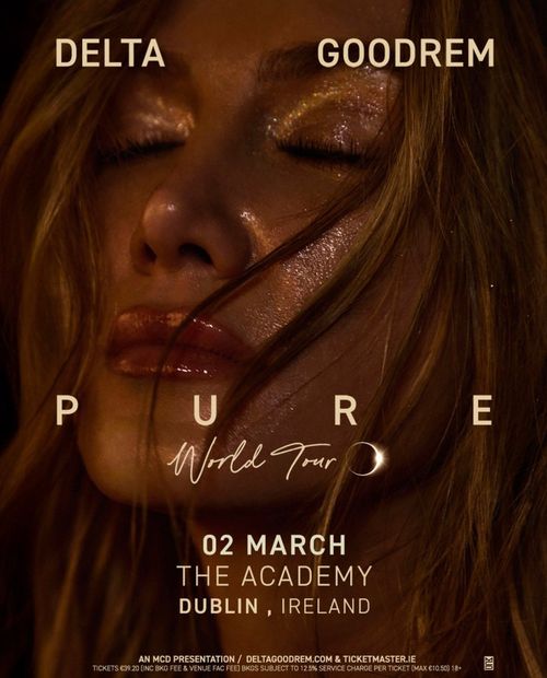 DELTA GOODREM - PURE World Tour Delta Goodrem at The Academy on 2 March 2024 gig poster
