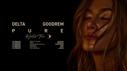 Delta Goodrem PURE World Tour Delta Goodrem february 2026 tour poster