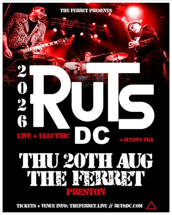 Ruts DC - Live + Electric Ruts DC at The Ferret on 20 August 2026 gig poster
