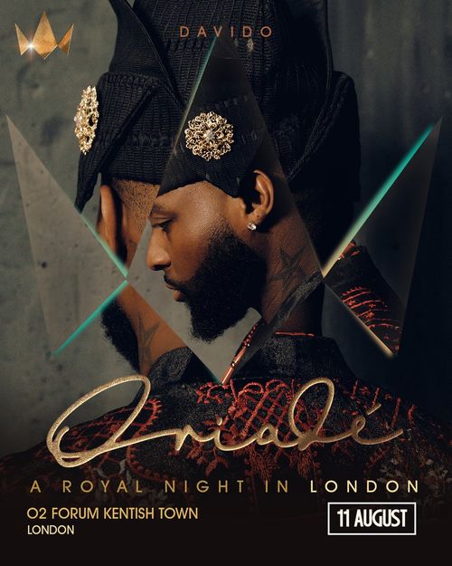Davido - A Royal Night in London Davido at O2 Forum Kentish Town on 11 August 2026 gig poster