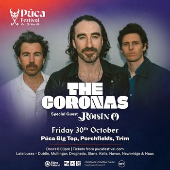 The Coronas Róisín O at Púca Big Top on 30 October 2026 gig poster