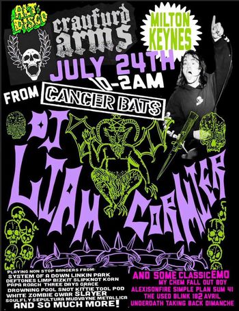 ALT DISCO Liam Corner at Crawfurd Arms on 24 July 2026 gig poster