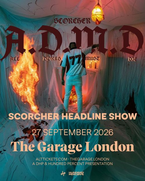 A.D.M.D - Scorcher Headline Show Scorcher at The Garage on 27 September 2026 gig poster