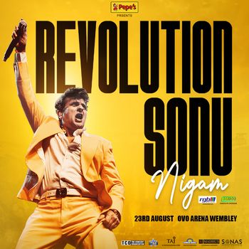 REVOLUTION SONU Nigam Sonu Nigam at OVO ARENA WEMBLEY on 23 August 2026 gig poster