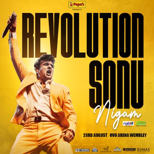 REVOLUTION SONU Nigam Sonu Nigam at OVO ARENA WEMBLEY on 23 August 2026 gig poster
