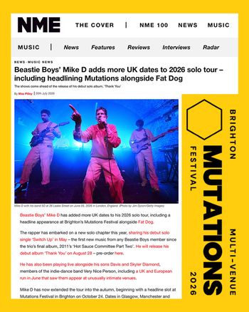 Mike D - Mutations Festival Fat Dog, Mike D at Mutations Festival on 24 October 2026 gig poster