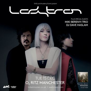 Lexotron Miki Berenyi Trio, DJ Dave Haslam at O2 Ritz on 15 December 2026 gig poster