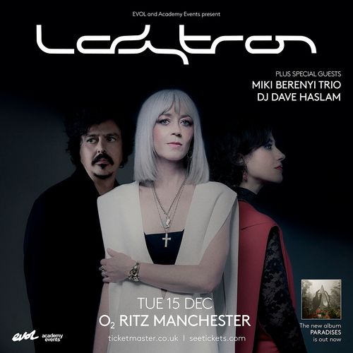 Lexotron Miki Berenyi Trio, DJ Dave Haslam at O2 Ritz on 15 December 2026 gig poster