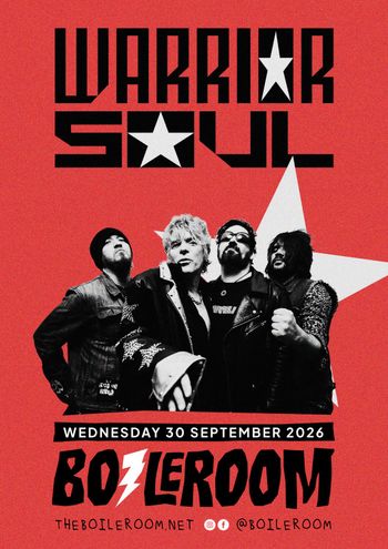 WARRIOR SOUL at BOILERROOM on 30 September 2026 gig poster