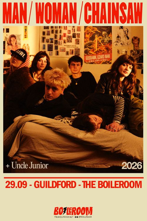 MAN / WOMAN / CHAINSAW Man/Woman/Chainsaw, Bathing Suits, Uncle Junior, CABL, CABL september 2026 to october 2026 tour poster