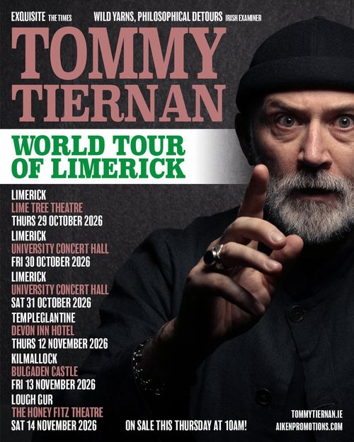 Tommy Tiernan World Tour of Limerick Tommy Tiernan october 2026 to november 2026 tour poster