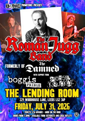 The Roman Jugg Band boggis, Moose Knuckle at The Lending Room on 31 July 2026 gig poster