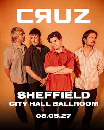 CRUZ at City Hall on 8 May 2027 gig poster