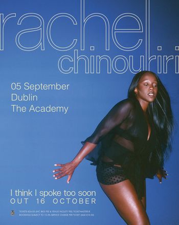 rachel chinouriri at The Academy on 5 September 2026 gig poster
