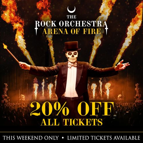 THE ROCK ORCHESTRA ARENA OF FIRE The Rock Orchestra at Arena of Fire on 30 July 2026 gig poster