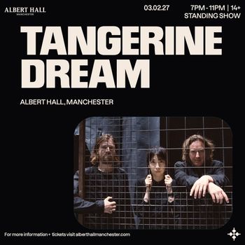 TANGERINE DREAM at Albert Hall on 3 February 2027 gig poster