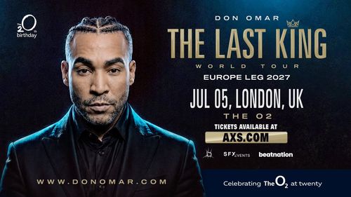 DON OMAR THE LAST KING WORLD TOUR Don Omar at The O2 on 5 July 2027 gig poster