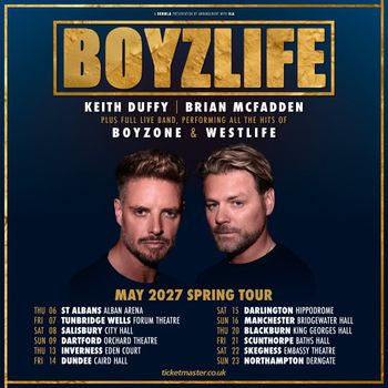 Boyzlife May 2027 Spring Tour Boyzlife at King Georges Hall on 20 May 2027 gig poster