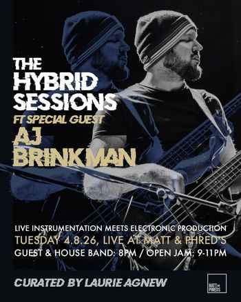 THE HYBRID SESSIONS ft SPECIAL GUEST AJ BRINKMAN AJ BRINKMAN at Matt & Phred's on 4 August 2026 gig poster