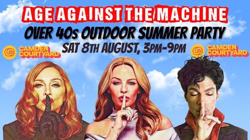 AGE AGAINST THE MACHINE at CAMDEN COURTYARD on 8 August 2026 gig poster