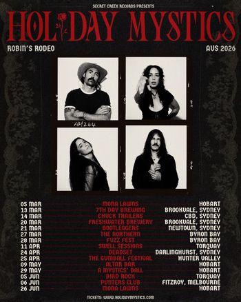Holiday Mystics Robin's Rodeo AUS 2026 Holiday Mystics march 2026 to june 2026 tour poster