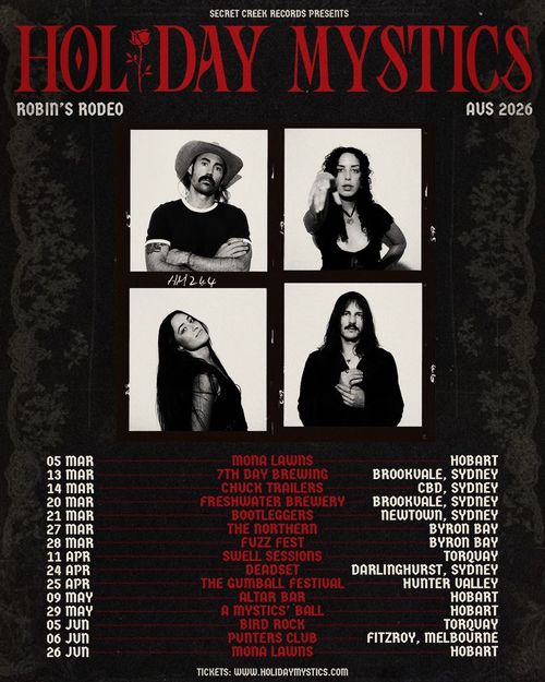 Holiday Mystics Robin's Rodeo AUS 2026 Holiday Mystics march 2026 to june 2026 tour poster
