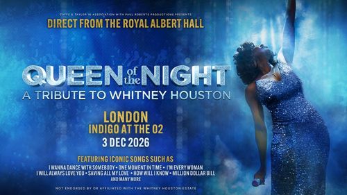 QUEEN of the NIGHT - A TRIBUTE TO WHITNEY HOUSTON Queen of the Night june 2026 to october 2027 tour poster