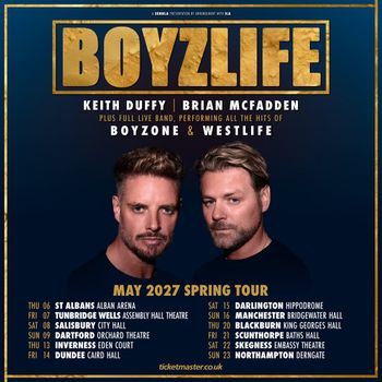 BOYZLIFE at City Hall on 8 May 2027 gig poster