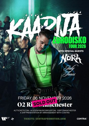 KAARJA - Eurodisko Tour 2026 KAARJA, July Jones, Little Sis Nora at O2 Ritz Manchester on 6 November 2026 gig poster