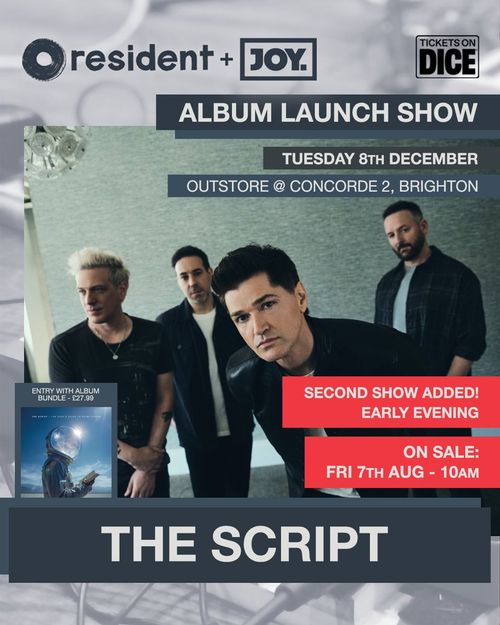 THE SCRIPT - ALBUM LAUNCH SHOW The Script at Concorde 2 on 8 December 2026 gig poster