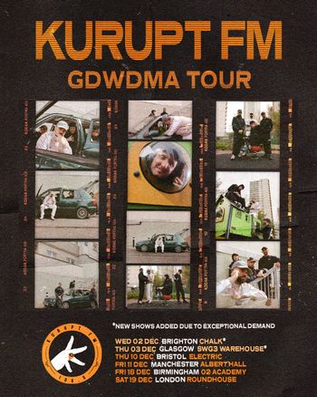 Kurupt FM GDWDMA Tour Kurupt FM december 2026 tour poster
