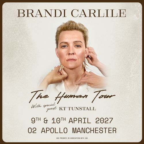 BRANDI CARLILE The Human Tour With special guest KT TUNSTALL Brandi Carlile, KT Tunstall april 2027 tour poster
