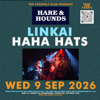 HARE & HOUNDS LINKAI, HAHA HATS at Hare and Hounds on 9 September 2026 gig poster