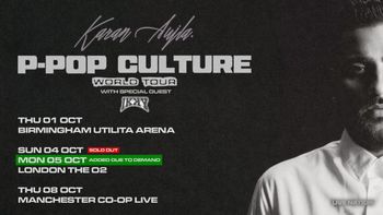 Karan Aujla P-POP CULTURE WORLD TOUR Karan Aujla, Ikon at Co-op Live on 8 October 2026 gig poster