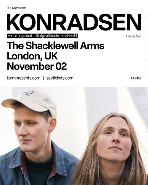 KONRADSN at The Shackleton Arms on 2 November 2026 gig poster