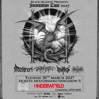 Incantation Tour 2027 Nordfire!, Gravefire, Sorrow, Anguish at The Underworld on 30 March 2027 gig poster