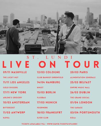 St. Lundi Live On Tour St. Lundi, St. Lundi at Feierwerk on 17 March 2027 gig poster