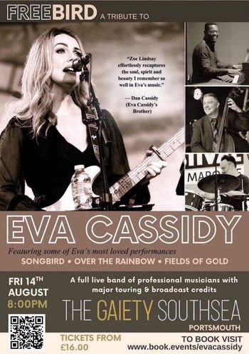 FREEBIRD A TRIBUTE TO EVA CASSIDY Zoe Lindsay at The Gaiety on 14 August 2026 gig poster