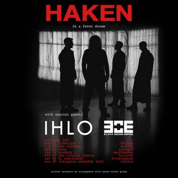 HAKEN in a fever dream Ihlo, Black Orchid Empire, Haken at The Academy on 2 February 2027 gig poster