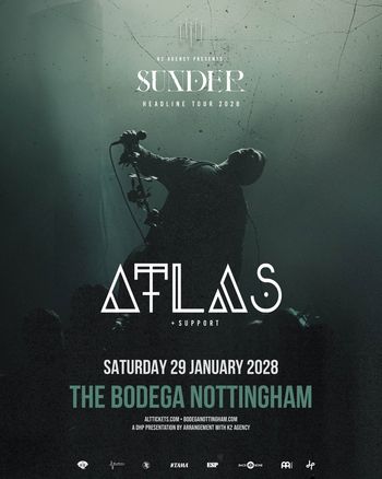 ATLAS + support Atlas at THE BODEGA NOTTINGHAM on 29 January 2028 gig poster
