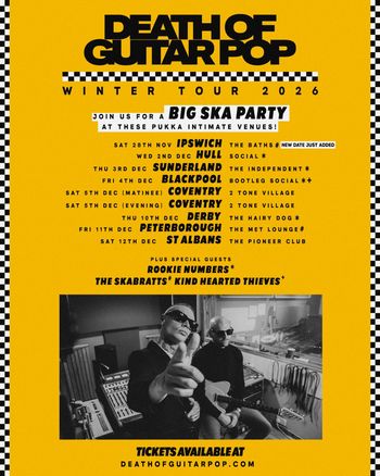 Death of Guitar Pop Winter Tour 2026 Death of Guitar Pop november 2026 to december 2026 tour poster