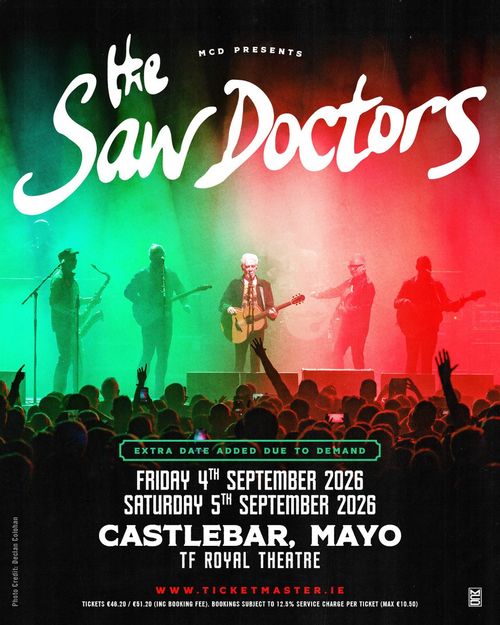 The Saw Doctors september 2026 tour poster