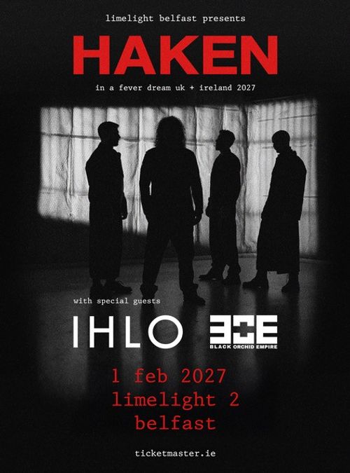 HAKEN in a fever dream Ihlo, Black Orchid Empire, Haken february 2027 tour poster
