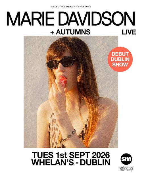 MARIE DAVIDSON + AUTUMNS LIVE Marie Davidson, Autumns at WHELAN’S on 1 September 2026 gig poster