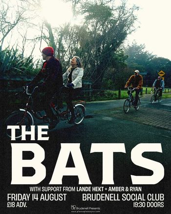 THE BATS AMBER & RYAN, Lande Hekt at BRUDENELL SOCIAL CLUB on 14 August 2026 gig poster